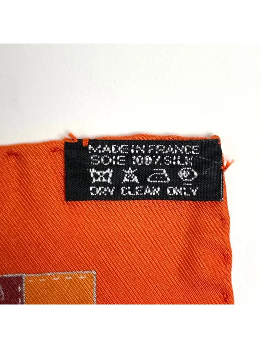 Hermes Carre 90 Bolduc AU Scarf Check Ribbon Silk Orange Brown